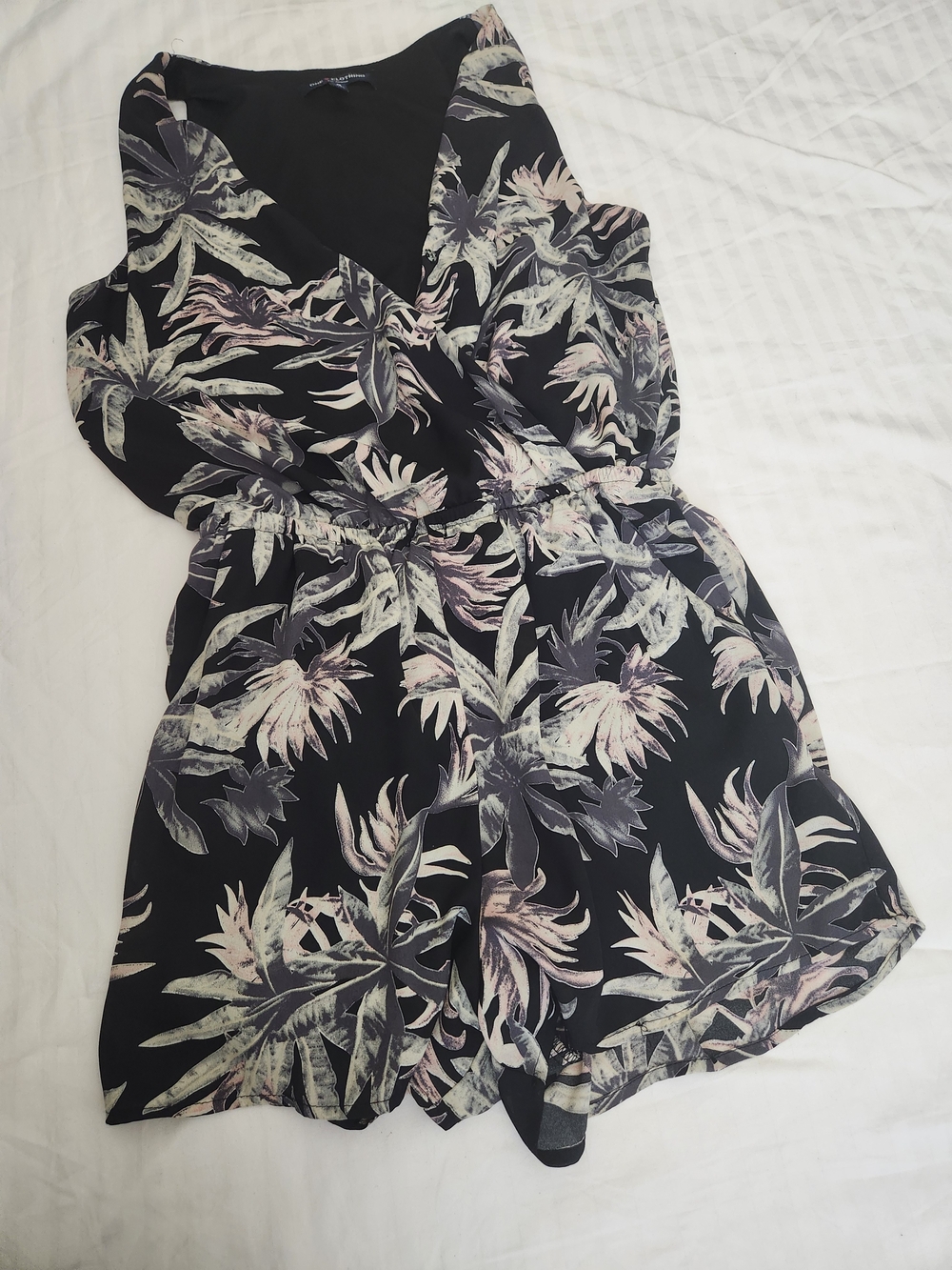 one clothing Black Tropical Print Skirt